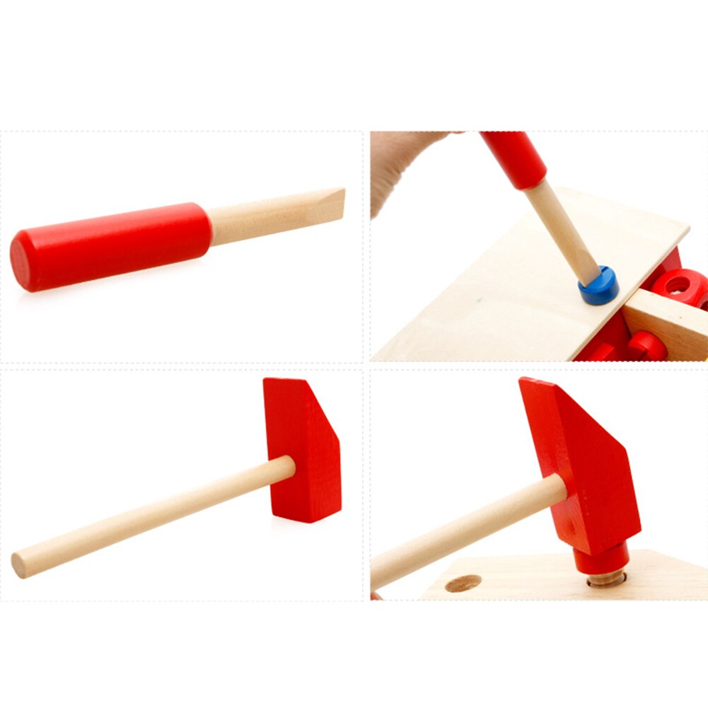 Destornillador de madera para niños, juguete a escala, llave, Kit educativo, juego de herramientas de trabajo, juego de simulación
