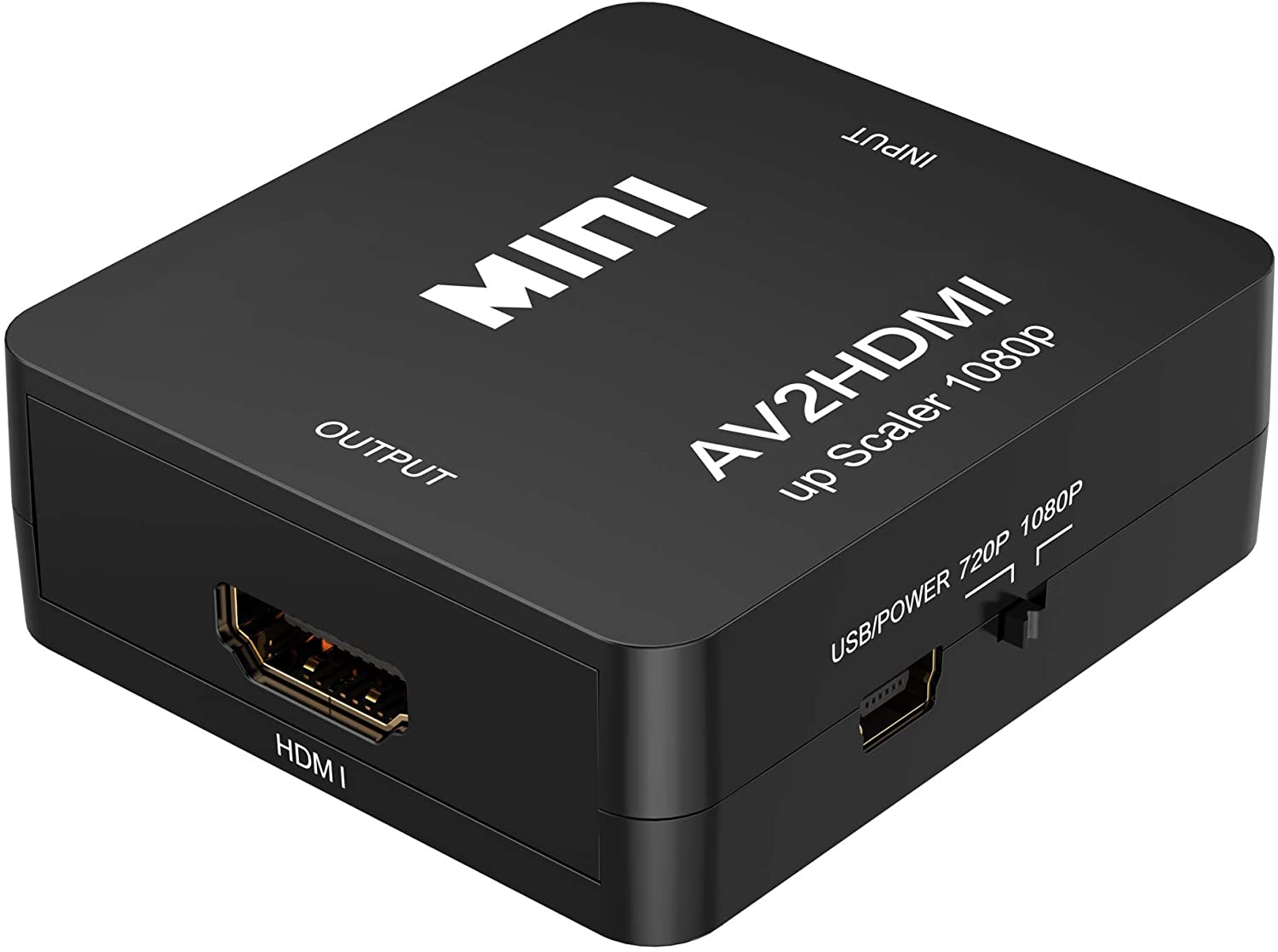 Adaptateur vidéo RCA vers HDMI AV CVSB AV/RCA adaptateur Mini HDMI AV convertisseur vidéo boîtier ordinateur HD 1080P prise en charge de la sortie SECAM NTSC PAL