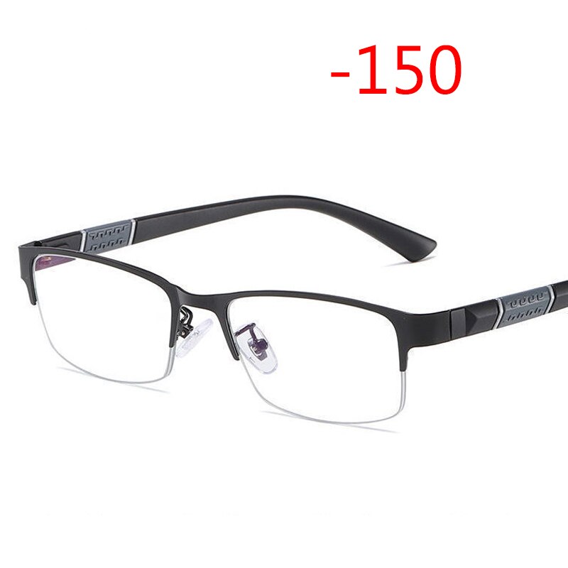 Outdoor Intelligent Photochromic Myopia Glasses Men Women Anti-Blue Ray Anti-fatigue Computer Myopia Eyeglasses Half-Frame 2.5: -150