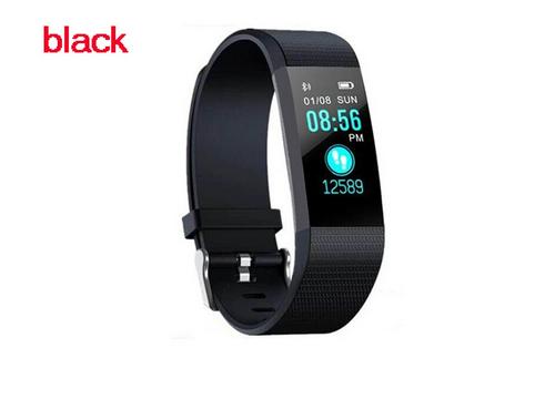 115Plus Smart Watch Sport Gezondheid Waterdicht Fitness Smart Watch Activiteit Tracker Wrist Band Armband Smart Polsbandjes: Black