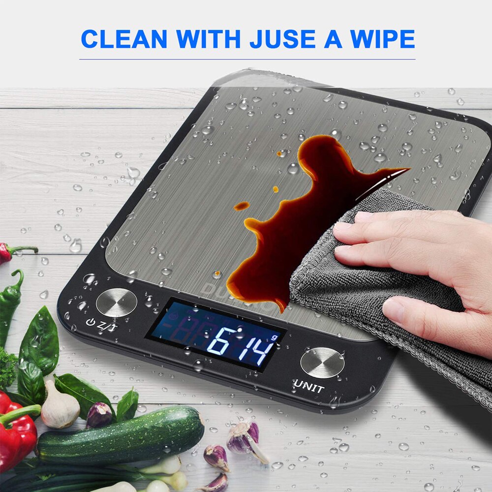 Digital Kitchen Food Scale 10kg/1g Stainless Steel Weighing Electronic Scales Measuring Tools Kitchen Scales for Cooking Baking