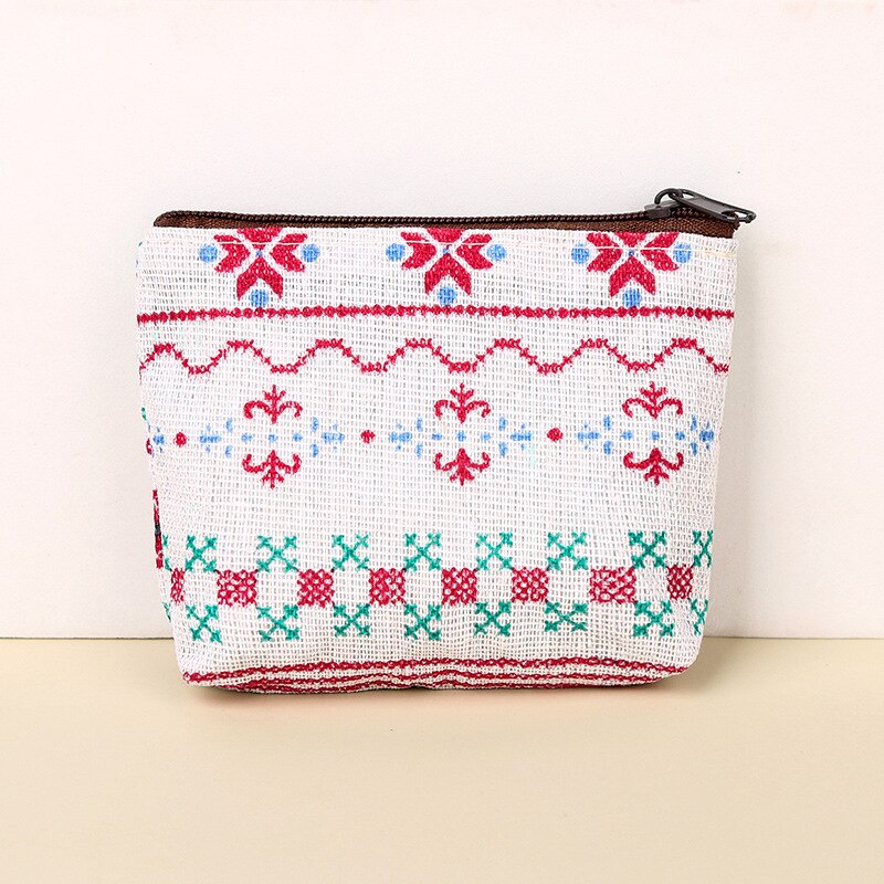 Donne della Tela di Canapa Della Borsa Della Carta di Chiave Mini Borsa Del Sacchetto Della Ragazza Dei Capretti Dei Bambini Carino Piccolo sacchetto della Chiusura Lampo Della Borsa Della Moneta del Supporto di Carta Del Sacchetto Del Raccoglitore cassa Del Sacchetto Del Sacchetto: 7