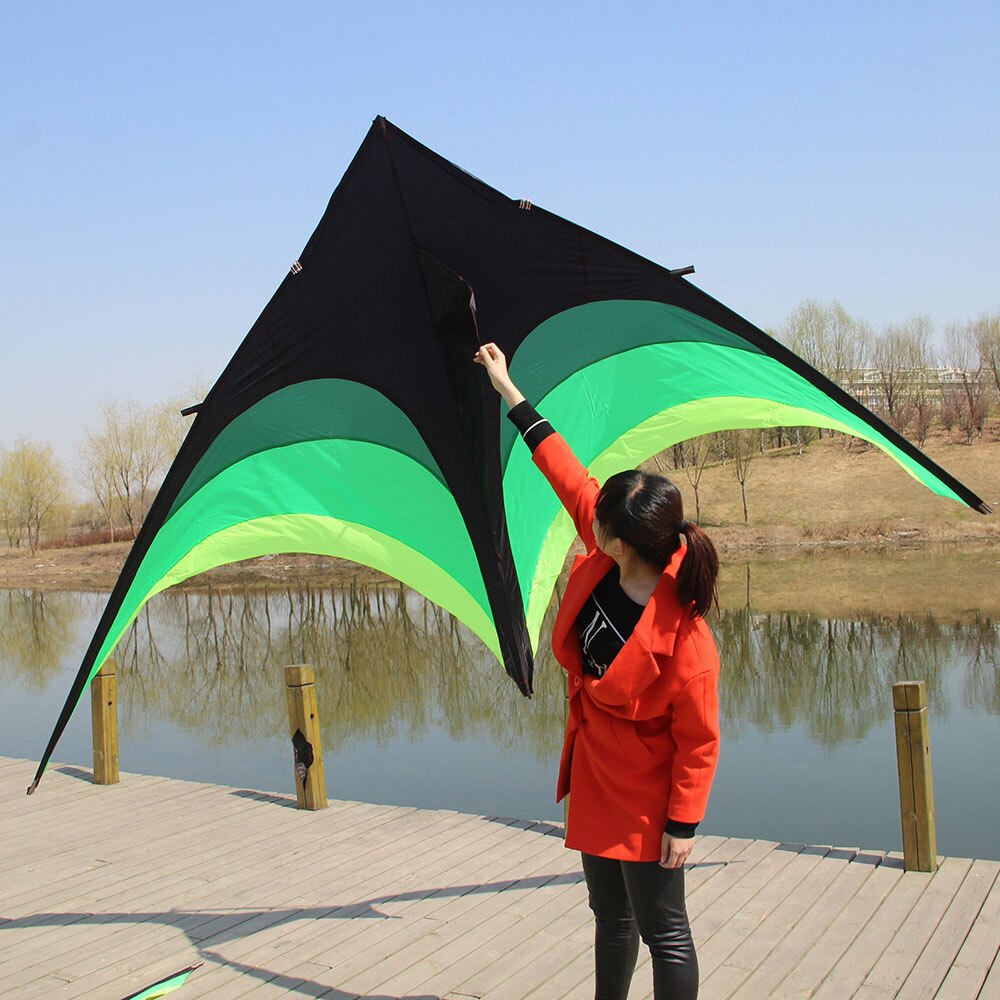 Big delta kite large triangle single line kites for audlts outdoor fun toys easy to fly for