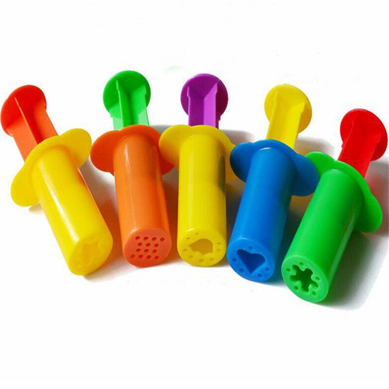 Color Play Dough Model Tool Toys 3D Plasticine Tools Playdough Set, Clay Moulds Deluxe Set, Learning & Education Toys: 5pcs