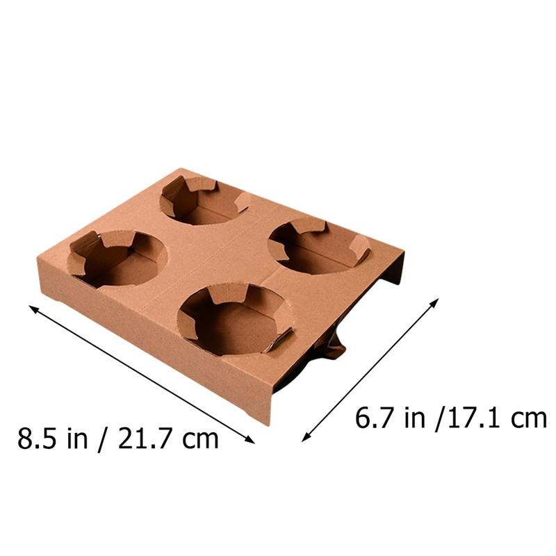 Bandeja de vasos de papel para llevar 10 Uds portador de bebidas soporte de té de la leche bandeja portadora de bebidas para almacenamiento de taza de café