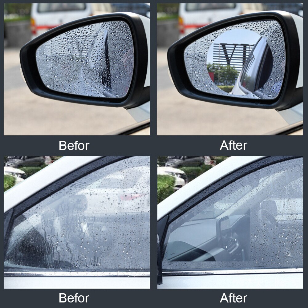 2 pçs/lote Filmes de Chuva Espelho Retrovisor Do Carro À Prova D' Água Anti-Fog Espelho de Carro Capa de Chuva Anti-chuva Janela Do Carro Chuva Protetor de Filme De Vidro