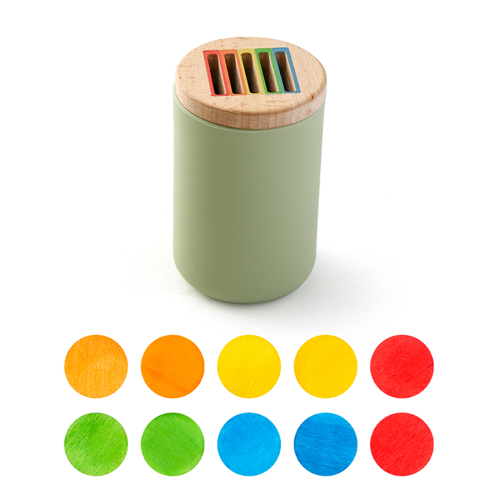 Counting Montessori Toys Wooden Stick Matching Games Color Sorting Cup Preschool Learning Education Toys for Kids Girls Boys: Light Grey