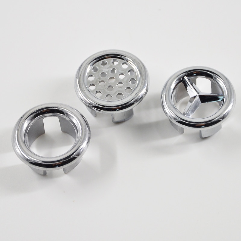 Bath Sink Ring Overflow Cover Plastic Silver Plated Bathroom Ceramic Basin Ceramic Basin Overflow Ring wash basin overflow ring