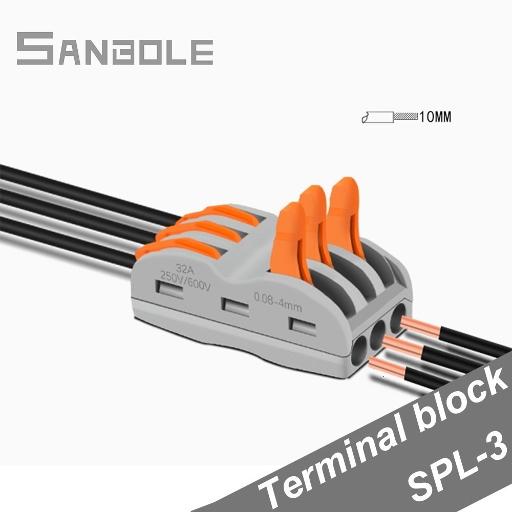 16pcs Terminal Block Box Spl 2 And Spl 3 Wire Conn Grandado 4377