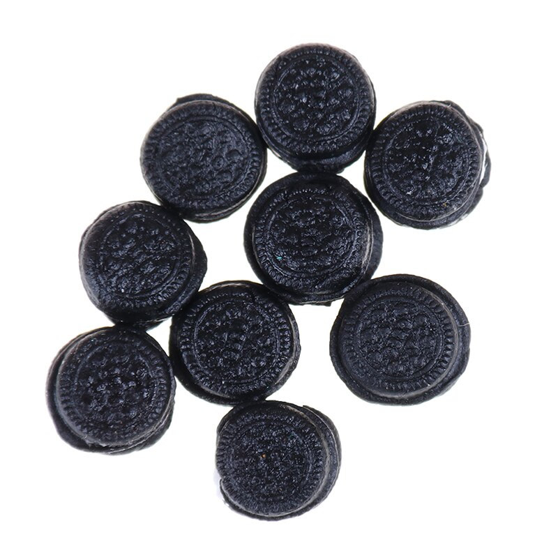 Nero Biscotti Al Cioccolato ottavino mini Cioccolato Al Latte Biscotti Dolci Cabochons Della Resina Carino Cibo Posteriore Piana di Kawaii in Miniatura