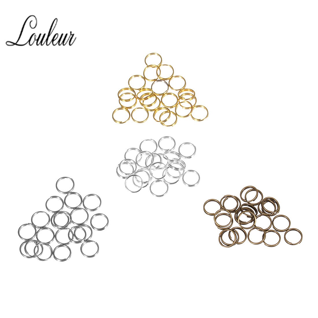 200pcs/lot 4 5 6 8 10 12mm Double Loops Open Jump Rings Split Ring Connectors for DIY Jewelry Making Finding Craft Accessory