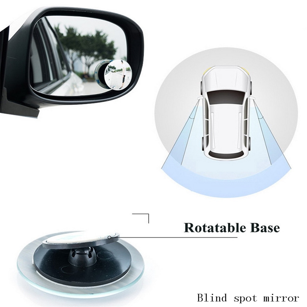 Auto Side Rear View Bolle Spiegel 360 Groothoek Ronde Auto Voertuig Blind Spot Bril Geen Dode Zone Rijden Parking voor Veiligheid