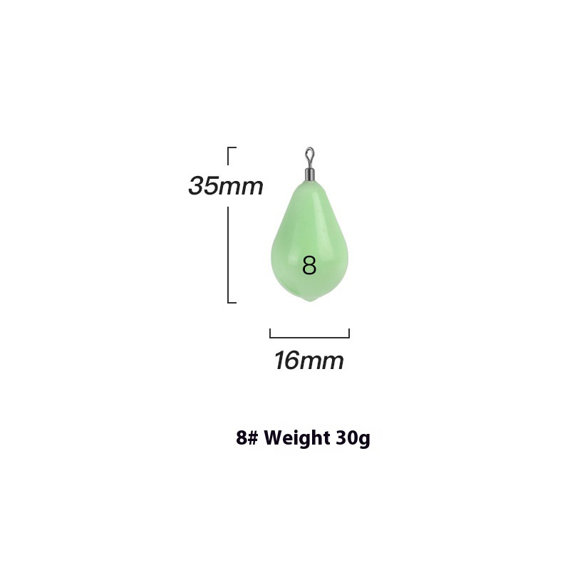 Luminous Fishing Weights Sinkers 30g-150g Water 360 Degree Rotation Fishing Sinker Bass Fishing Accessories: Brown