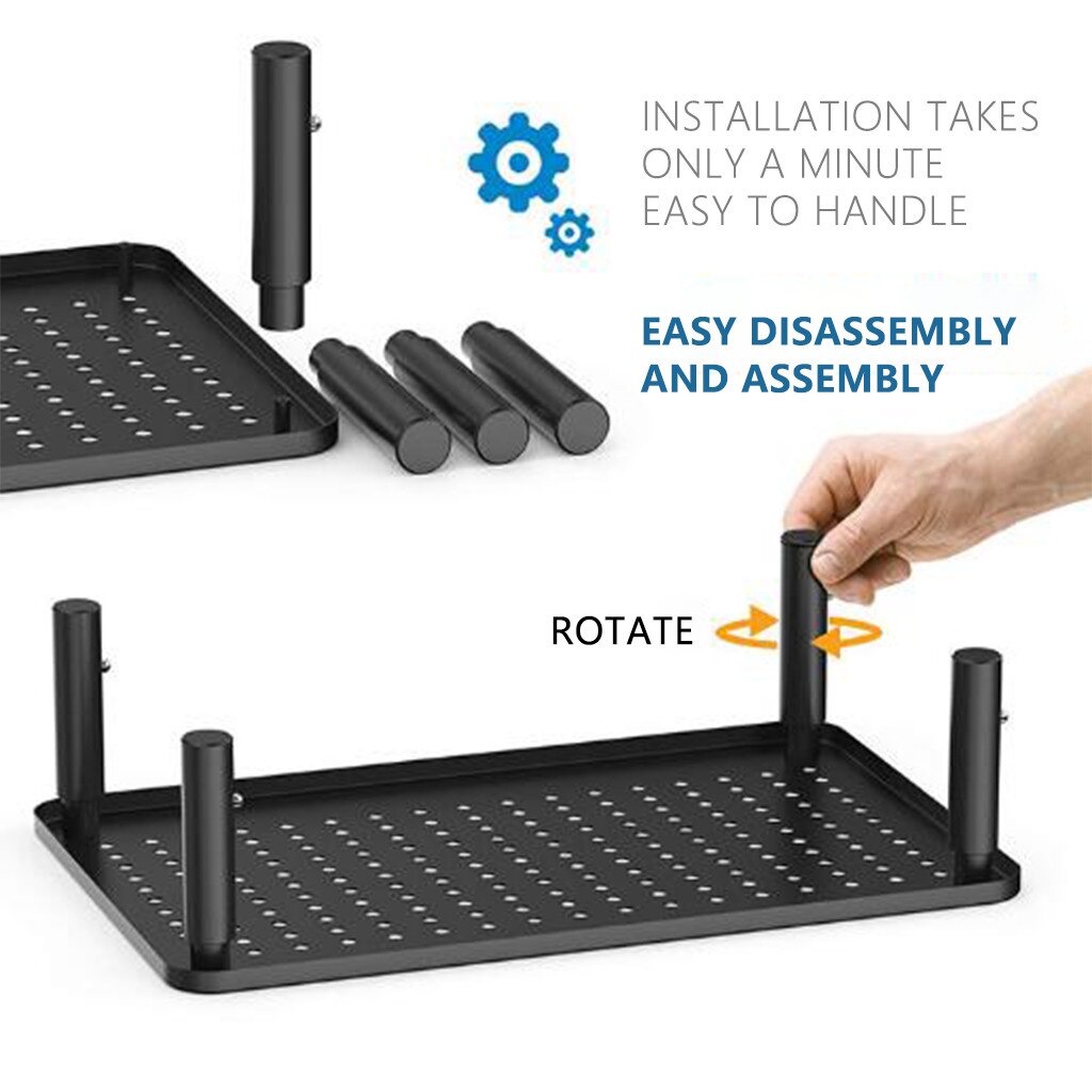 40# Desk Organiser Computer Screen Top Shelf Desktop Holder Stand Magic Screen Caddy Display Shelf Home Office Storage Rack