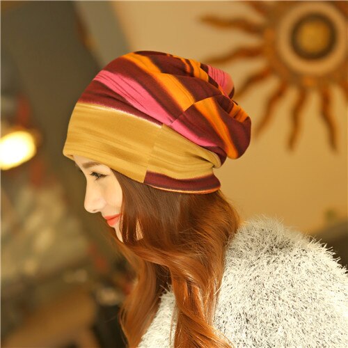 Popular Winter Hat Women Knit Slouchy Beanie Girls Bonnet Skull Baggy Warm Female Scarf Gorro Feminino Inverno Cap: B3