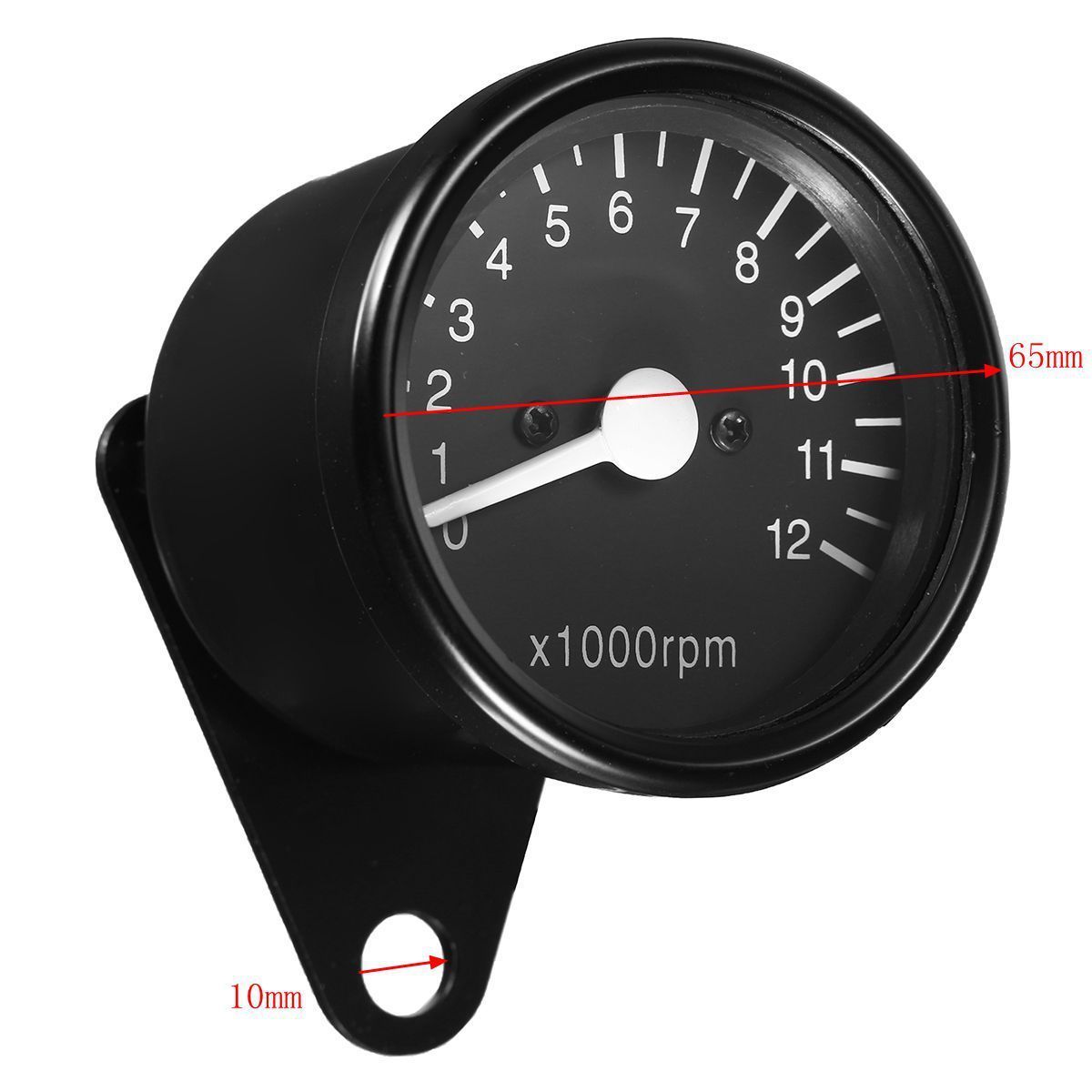 Bike Gauge LED Tachometer Motorcycle Motor Replacement Mounted Accessory