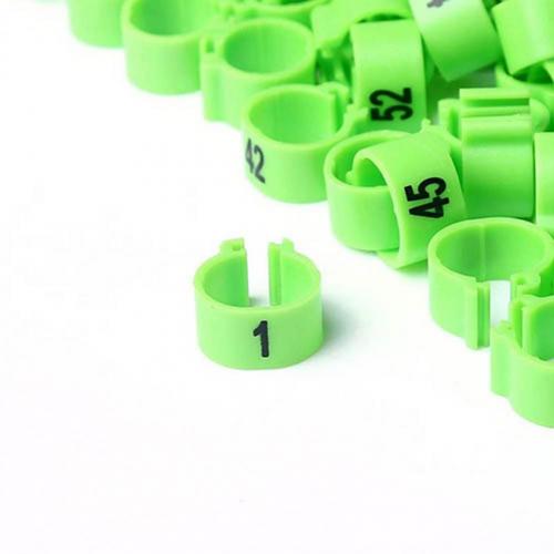 100Pcs Bird Been Band Milieuvriendelijke Eenvoudige Toepassing Plastic Gevogelte Identificatie Band Voor Pluimvee Voor Huisdier Product Vogel Accessoire: YELLOW