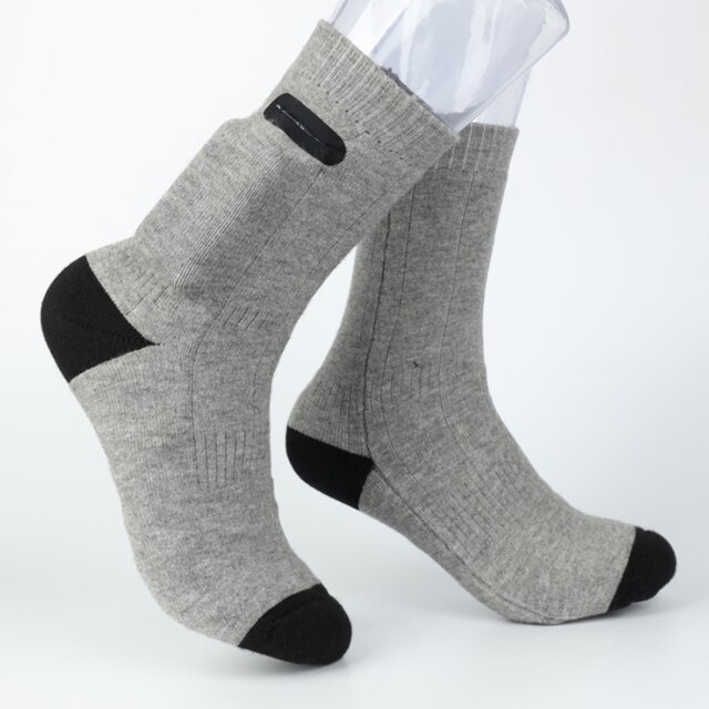 Thermische Baumwolle Erhitzt Socken Männer Frauen Batterie Betrieben Winter Skifahren Fuß Wärmer Elektrische Socken Erwärmung Socken: kurz Fass G