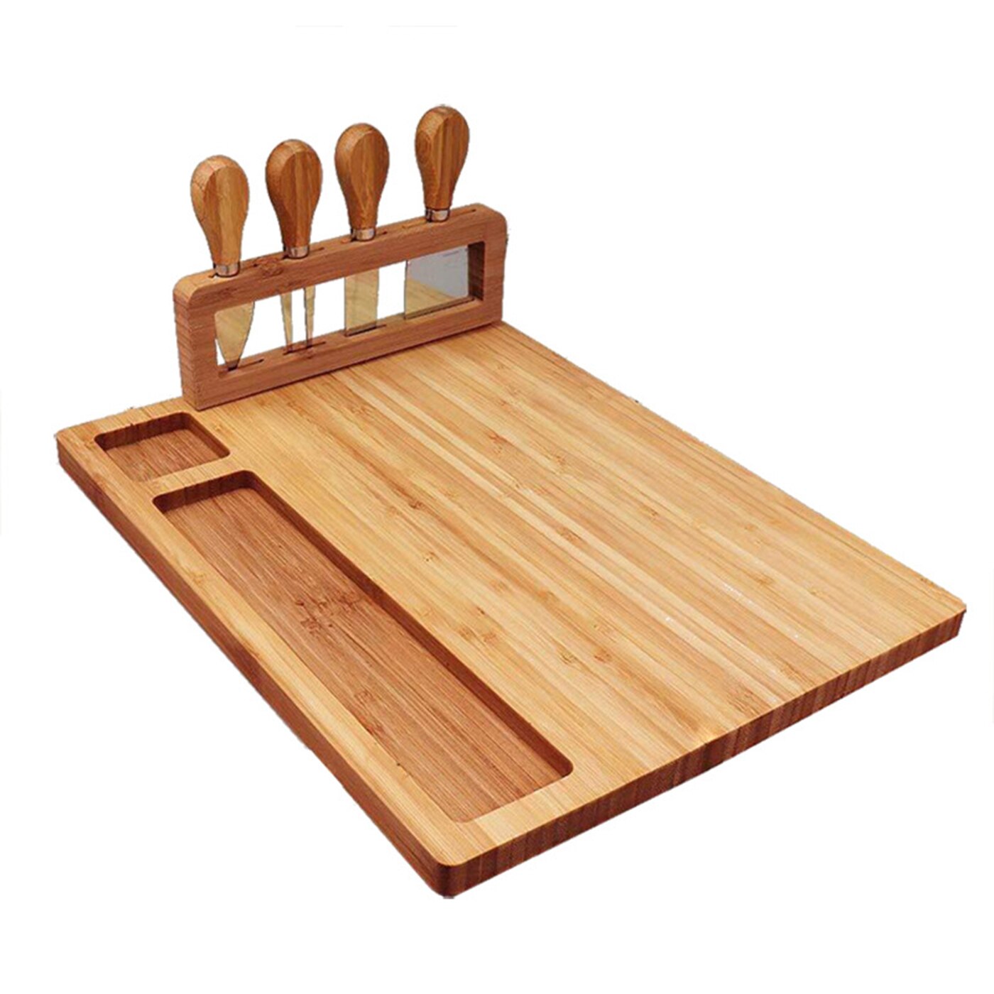 Cheese Board and Knife Set Large Charcuterie Platter Multifunctional Fruit Cheese Dessert Sweet Serving Wine Meat Cheese Tray: Default Title