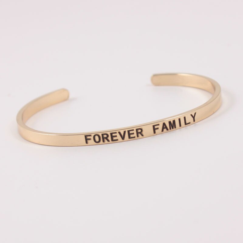 Cor de ouro inspirador mantra pulseiras pulseiras motivacional amigo incentivo jóias mantra pulseira para presente masculino