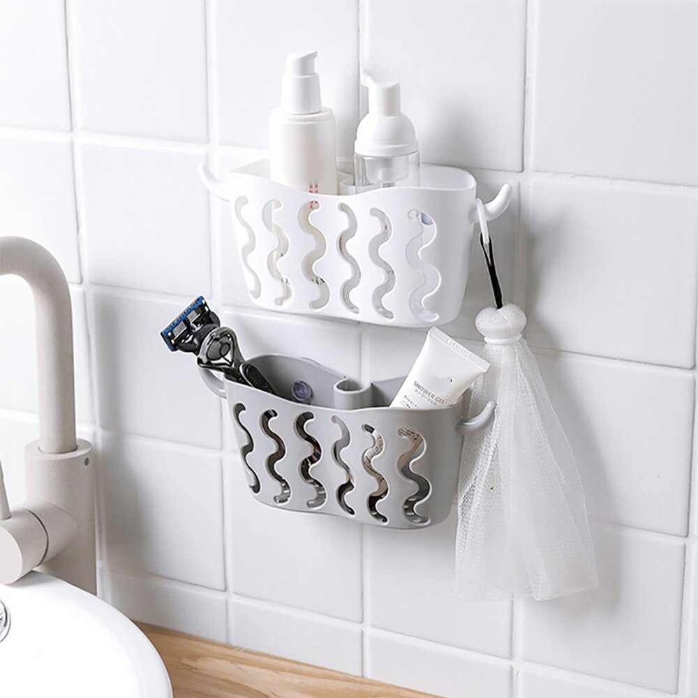 1 Uds. Cesta colgante de plástico para almacenamiento, organizador para fregadero de cocina, soporte multifuncional para estropajos, esponjas, jabones, escurreplatos d1