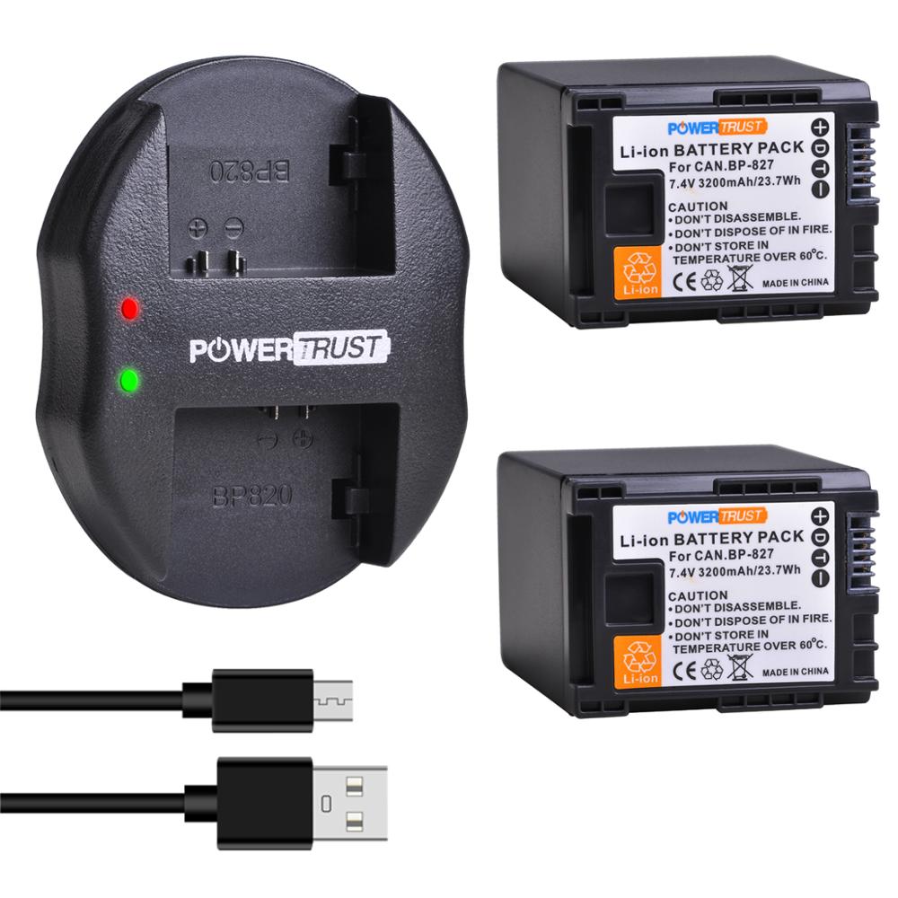 3200mAh BP-827 BP827 Camera Battery for Canon BP-819 BP-807 BP-809 HG31 XA10 HF20 HF10 HF100 HF100E HG20 HG21 HF11 HFS100: 2Battery and charger