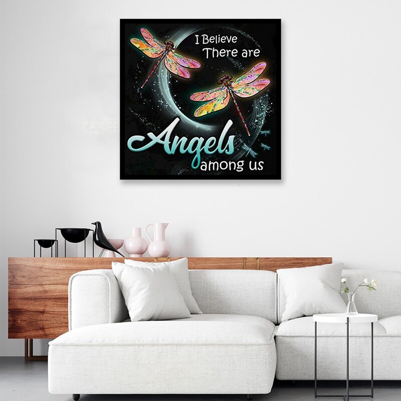 DIY 5D Diamond Painting Kits for Adults Embroidery Diamond Full Drill Home Wall Decor Animal Dragonfly