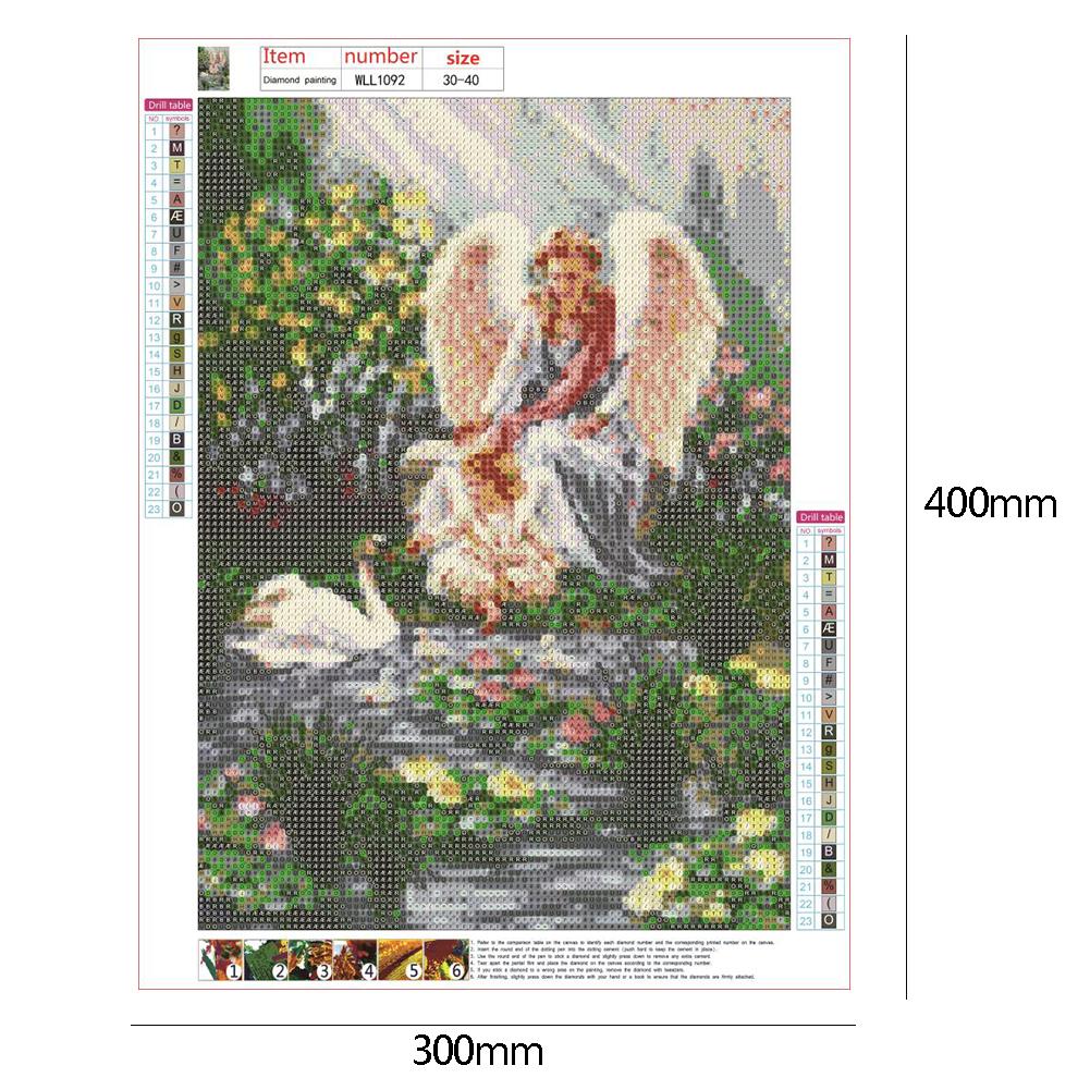 5D DIY Full Drill Diamond Painting Angel Cross Stitch Craft Embroidery Oxidation Resistance Irradiation Resistance Mosaic: A