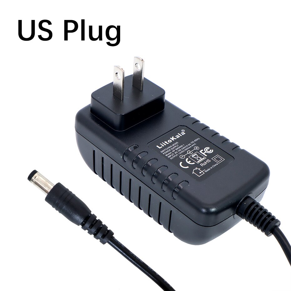 Liitokala 12V 3A zasilacz monitor drzwi DC 5.5*2.1mm ue/usa wtyczka wejście AC 100-240V