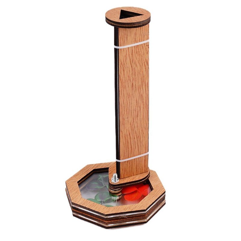 DIY Rotate Kaleidoscope Kit Set Wooden Puzzle Toys for Chindren Biological Research Outdoor Interactive Game Educational Toys