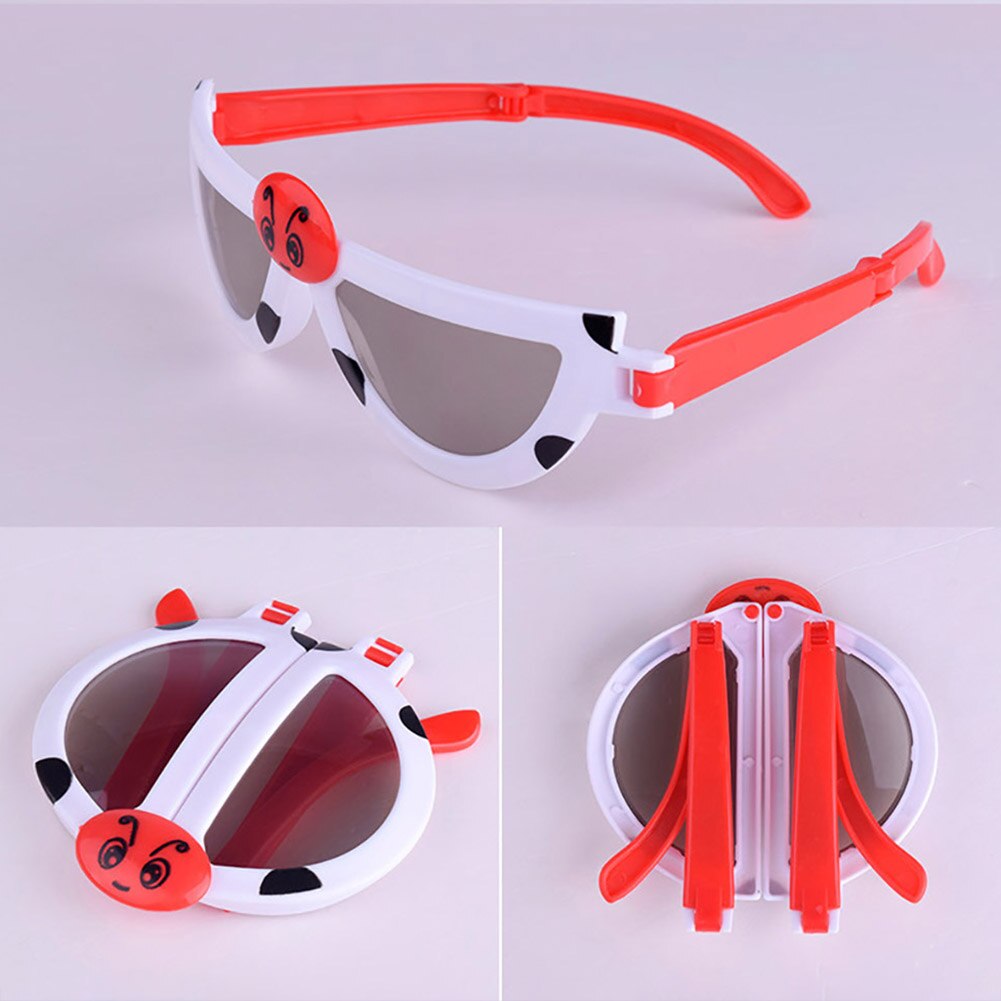 Cute Children Sunglasses Foldable Kids Cartoon Sun Glasses Beetle Pattern For Boys Girls Accessories Gafas Oculos Random Color