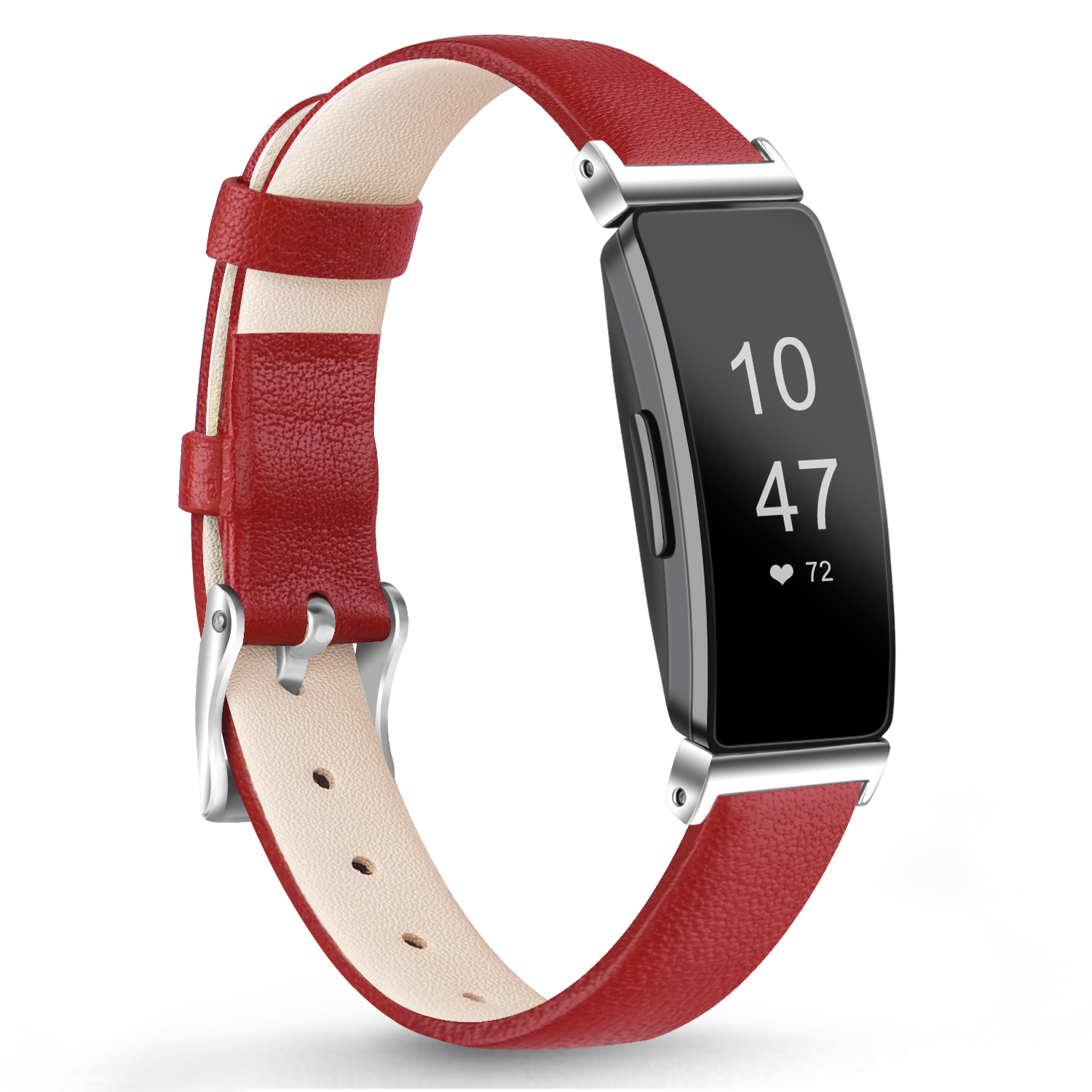 Nuovo cinturino in pelle per Fitbit inspire HR cinturino di ricambio cinturino Smart Watch cinturino da polso in TPU braccialetto per Fitbit inspire HR: Red