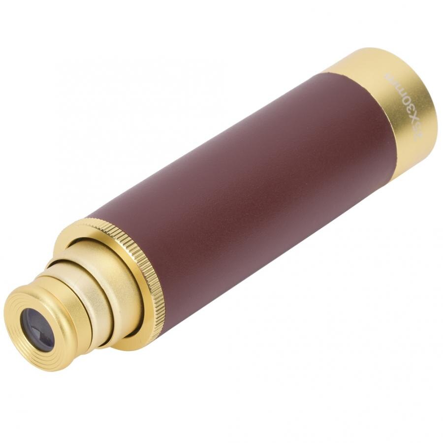 25X30 Zuiver Koper Vintage High Definition Vergroting Telescopische Monoculaire Telescoop Voor Outdoor Camping Telescoop