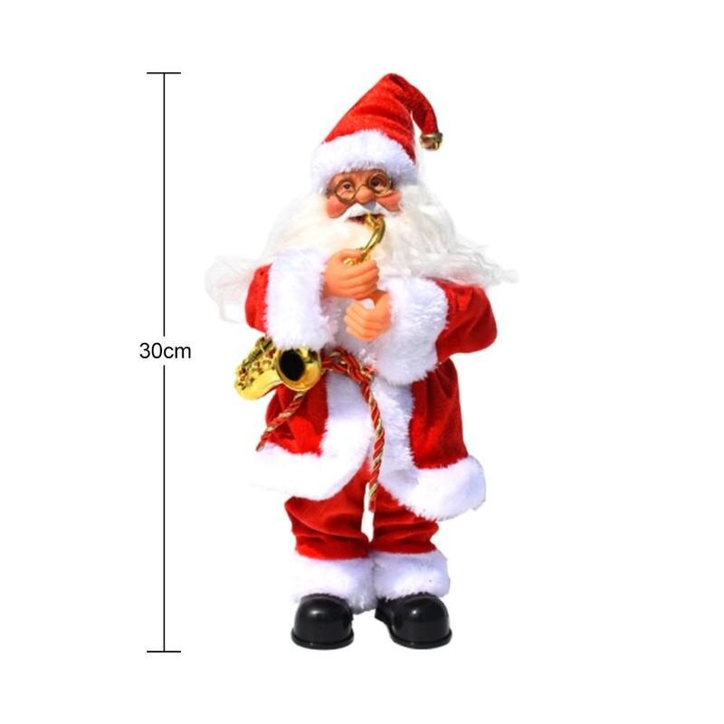 Danza Santa Claus música navidad niños juguetes nuevas decoraciones invertidas juguetes de calles niños adornos eléctricos Navidad I0B6