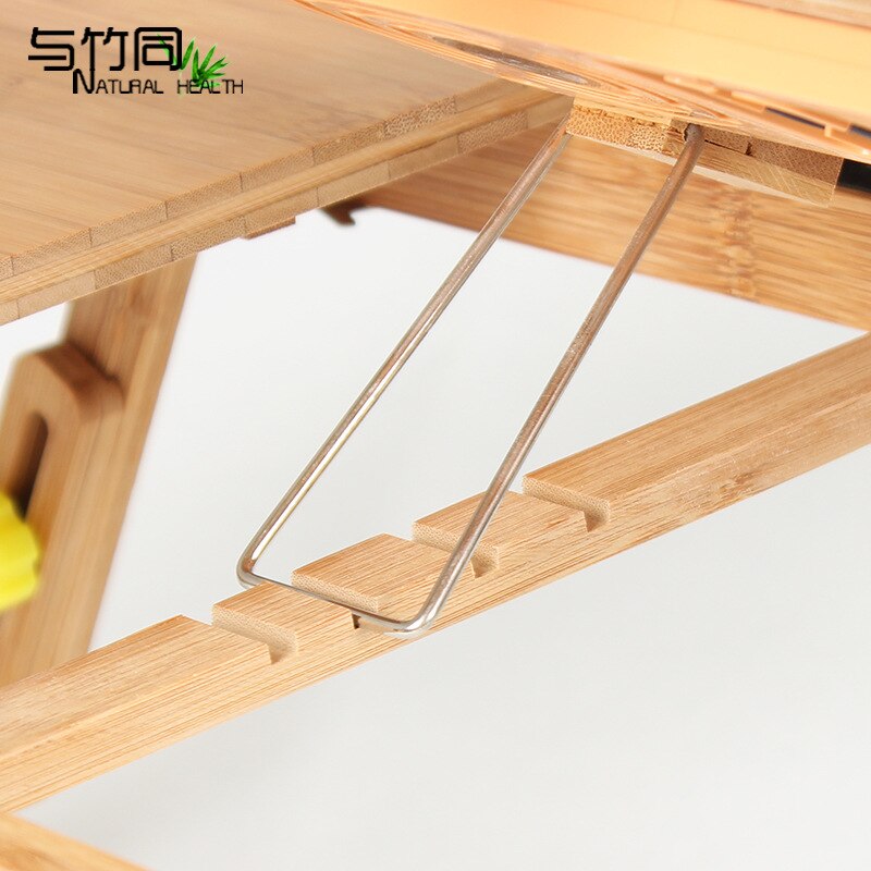Adjustable Foldable Laptop Desk Notebook Bamboo Table Stand Tray Bed Small Table Tray Table Living Room Coffee Table