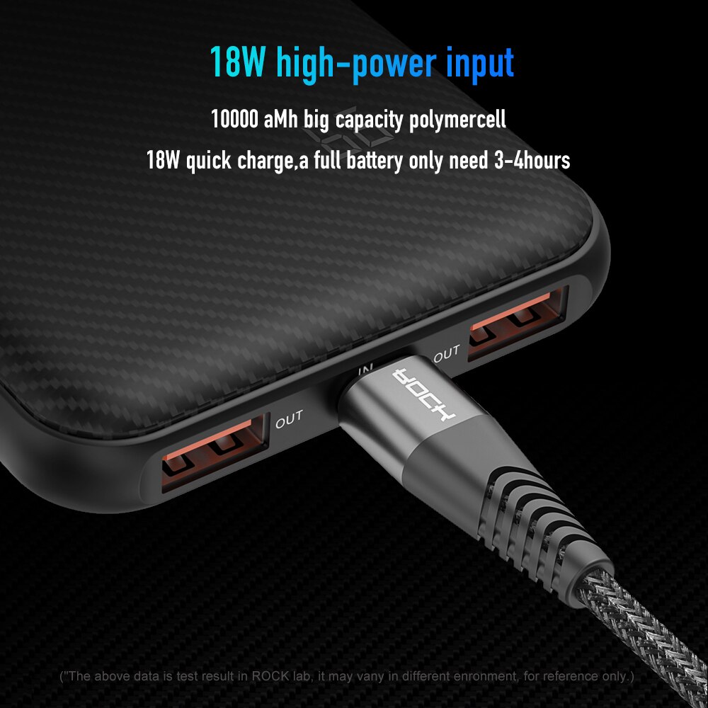 QC 3.0 USB Type C PD 18W 10000mAh Power Bank Quick Charge Powerbank For Xiaomi Portable Charger External Battery Led