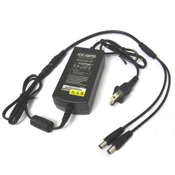 2 Ports DC ADAPTER POWER SUPPLY 1 to 2 DC 12V 2A for CCTV CAMERAS