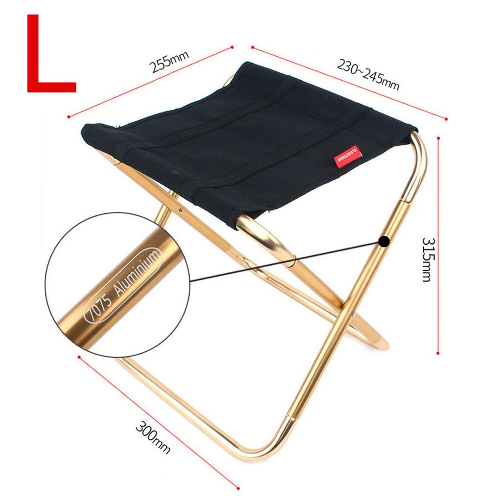 Producten Portable Folding Chair Outdoor Camping Vissen Picnic Strand BBQ Krukken Mini Seat: L