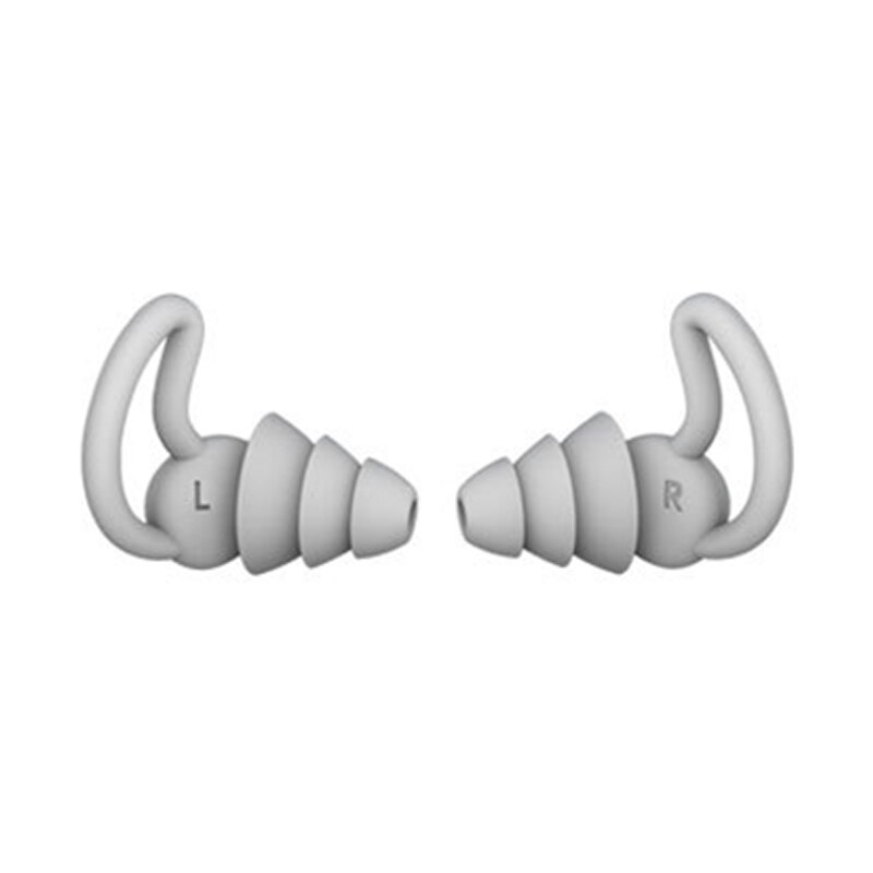 Tampões de ouvido à prova de som do silicone tapones para orelhas de redução de ruído do sono earplug espuma macia dormir tampões de ouvido anti-ruído: B-3 layers-white