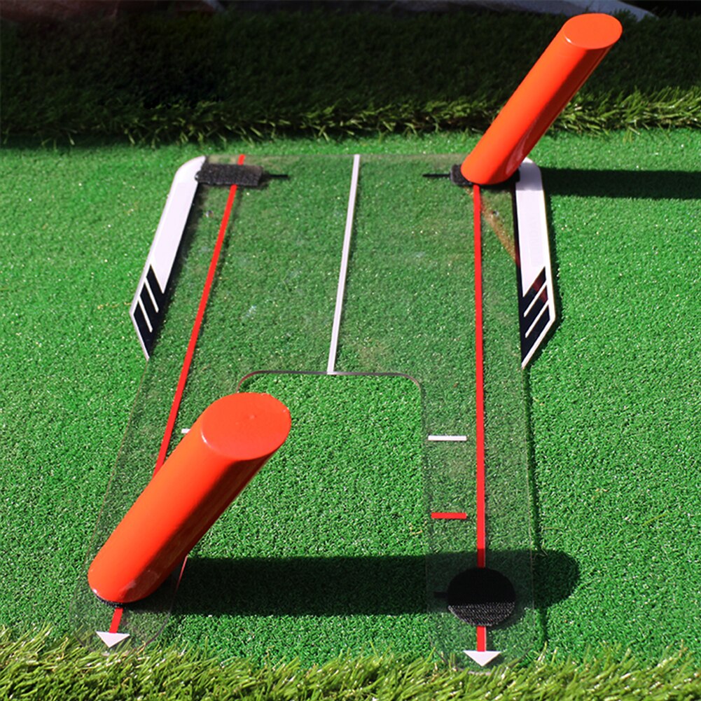 4 Path Rods Transparent Base Chip Pitch Alignment Home Office Equipment Guide Beginner Flexible Angle Golf Swing Training Aid
