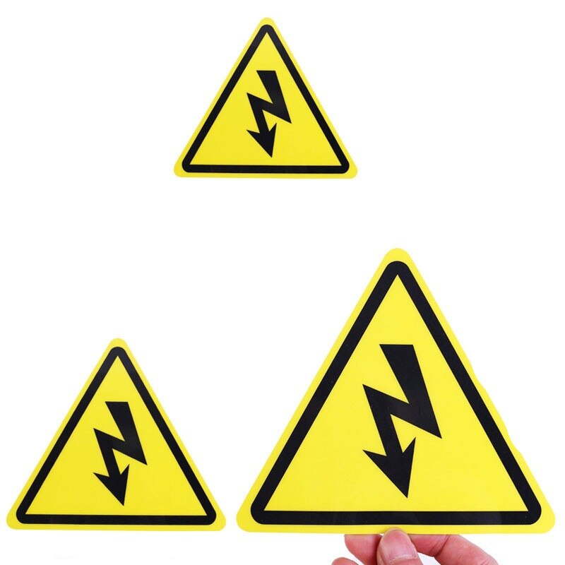 2pc pvc advarselsmærkater selvklæbende etiketter elektrisk stød fare fare meddelelse sikkerhed vandtætte mærker til fare forelektrisk boks