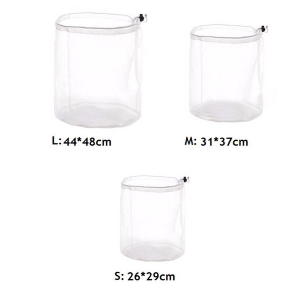 Clothes Anti-tangle Anti-Deformation Washing Machine Mesh Drawstring Laundry Bag: 1pc L