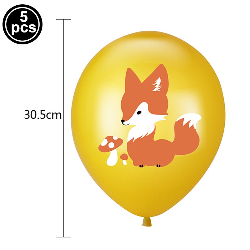 5PCS Kids Birthday Party Ballons Baby Shower Decorations Animal Latex Balloons for Children's Day Christmas Decorations Supply: B