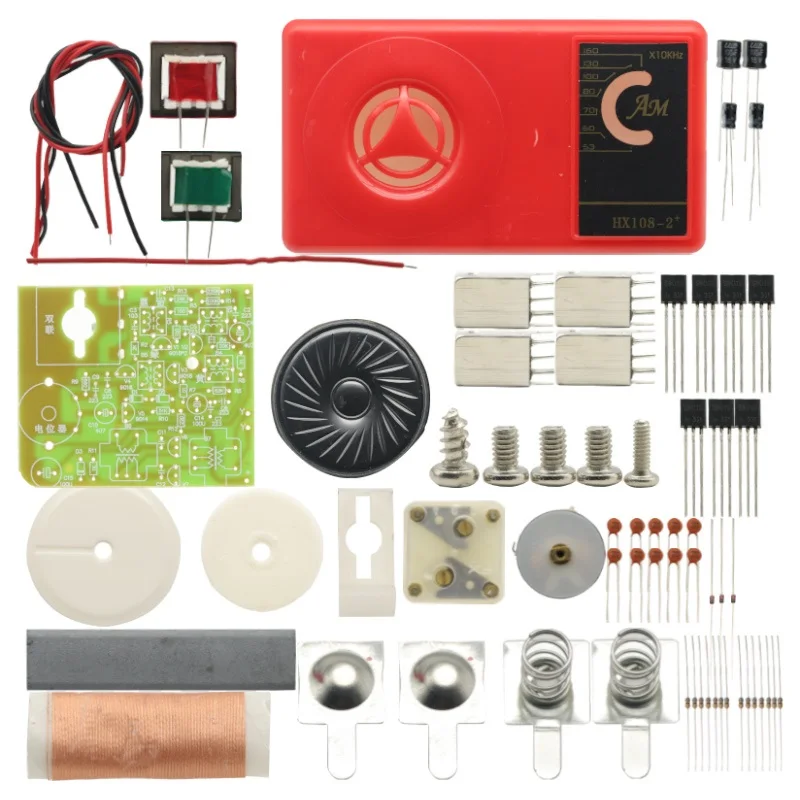 1 set 7 rör am-radio elektroniskt gör-det-själv-kit elektroniskt inlärningskit gör-det-själv  hx108-2