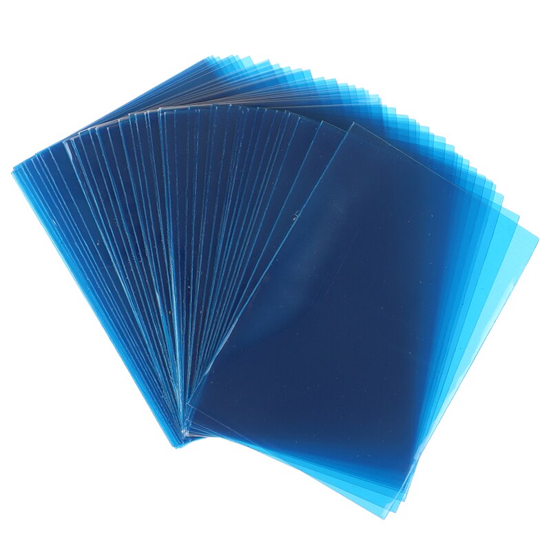 50 stuks/pak 62*89mm kaarthoesjes, beschermkaarten, kleurrijke bordspelhoesjes: Blauw