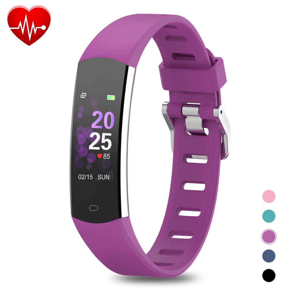 Prodotti Smart Per Il Fitness Fascia Del Braccialetto Regali Per Le Donne Monitor di Frequenza Cardiaca di Sport Maschio Impermeabile Pedometro Per Bambini Intelligente Orologio con Vibrazione: 905-purple