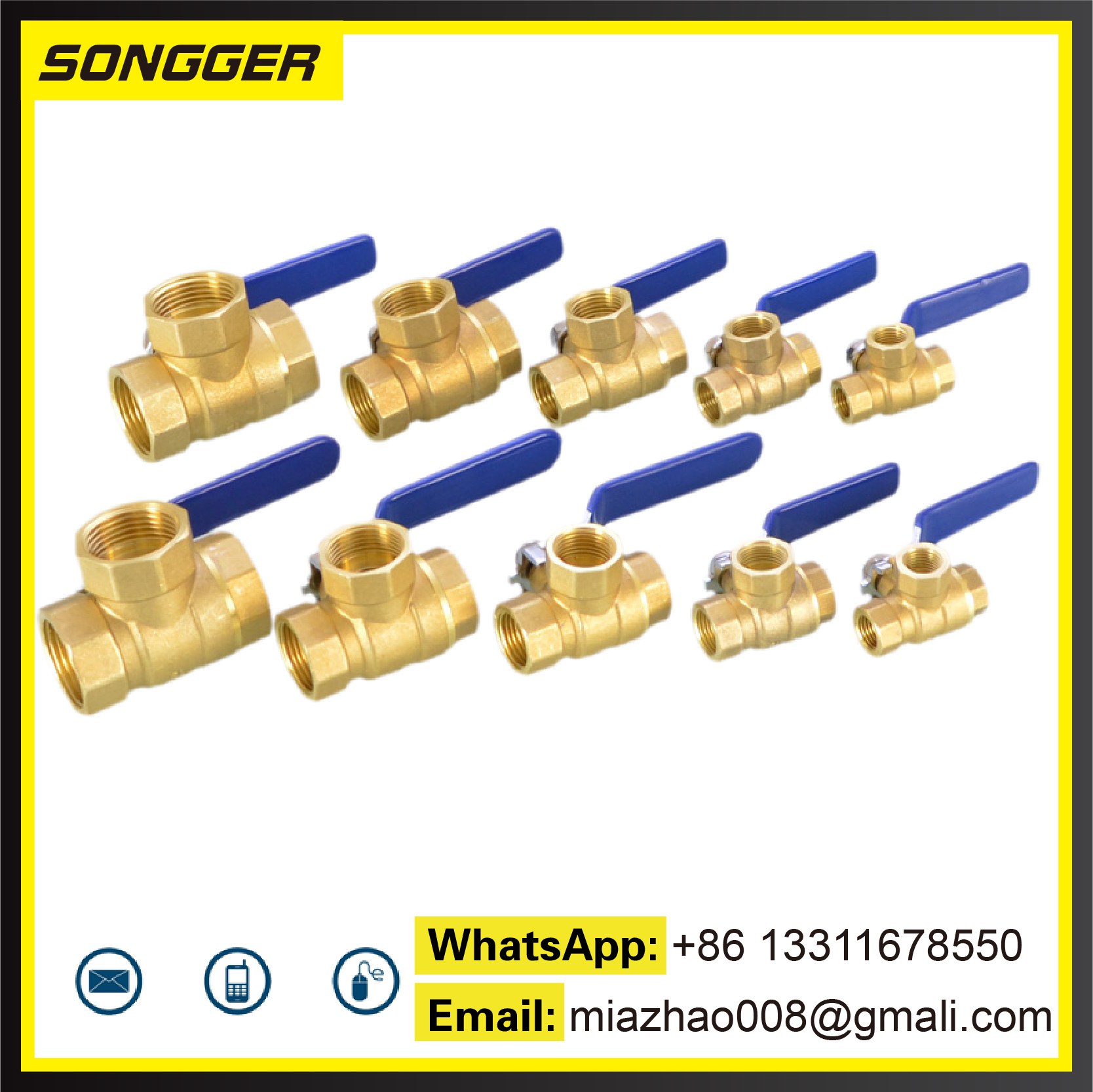 1/4 3/8 1/2 3/4 1 tomme messing 3- vejs ventil t-type l-type indvendig gevind kugleventil afspærring til vand, gas, hvac og vvs