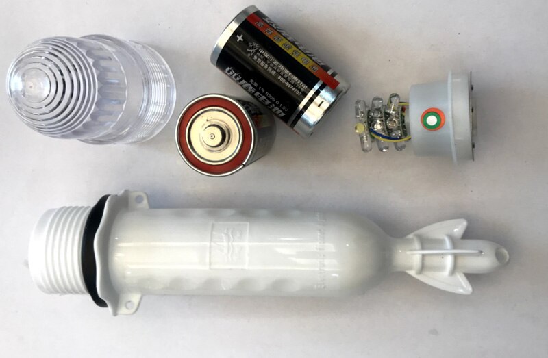 Posidon 25cm 3.0V Verschillende Kleuren Vissen Netto Signaal Licht Trekken Visnet Lamp Camping Outdoor Licht Vissen Float licht: Red-Green-White