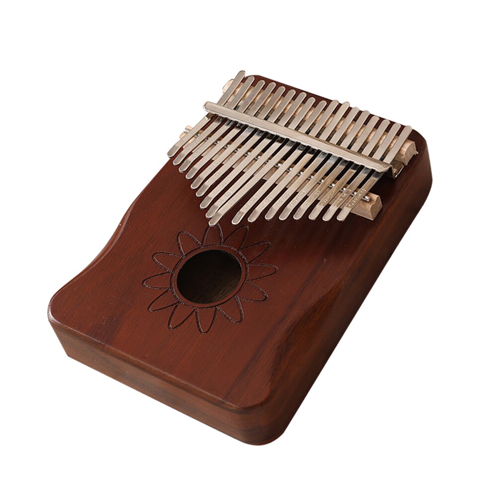 Kalimba 17 taster kalimba afrikansk tommelfinger finger klaver træ kalimba bærbart musikinstrument tommelfinger klaver: 3