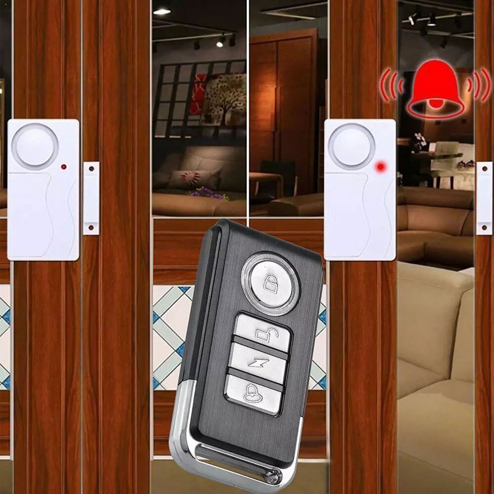 108DB Magnetic Door Bell Window Loud Burglar Alarm System Home Shop Shed Security with Remote